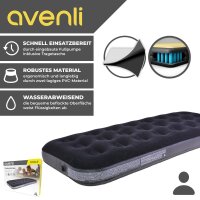 Avenli® aufblasbares Luftbett / Campingmatratze schwarz 191x73x22 cm
