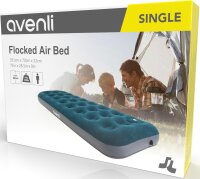 Avenli Camping Luftmatratze / Luftbett 190x72 x 22 cm mit eingebauter Fußpumpe
