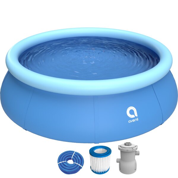 Avenli® Prompt Set™  Ø 300 x 76 cm Pool Set, mit Filterpumpe, blau