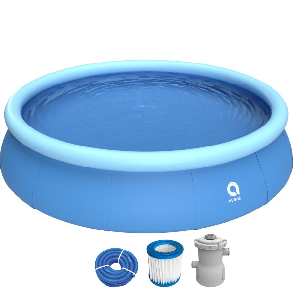 Avenli&reg; Prompt Set&trade; &Oslash; 420 x 84 cm Pool Set, mit Filterpumpe, blau