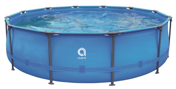 Avenli® Frame Plus Pool 366 x 76 cm, Aufstellpool rund, ohne Pumpe, blau