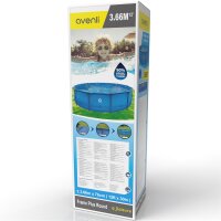 Avenli® Frame Plus Pool 366 x 76 cm, Aufstellpool rund, ohne Pumpe, blau
