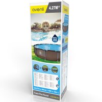 Avenli® Frame Plus Pool 427 x 84 cm, Aufstellpool rund, ohne Pumpe, Rattanoptik