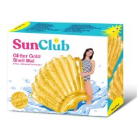 SunClub&reg; Luftmatratze Glitter Goldmuschel, 172x165 cm
