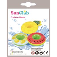 SunClub® Getränkehalter Freches Früchtchen 20x20 cm, 3-fach sortiert