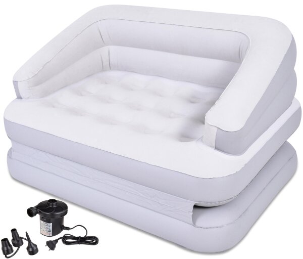 Avenli® aufblasbares Sofa 198 x 138 x 62 cm wandelbar zum Doppel-Luftbett mit Elektropumpe
