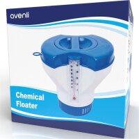 Avenli® CleanPlus™ Dosierschwimmer Ø 22,9 cm für Tablettengröße 3 und 4 (7,6 - 10,2 cm) mit Öse für Befestigung am Poolrand