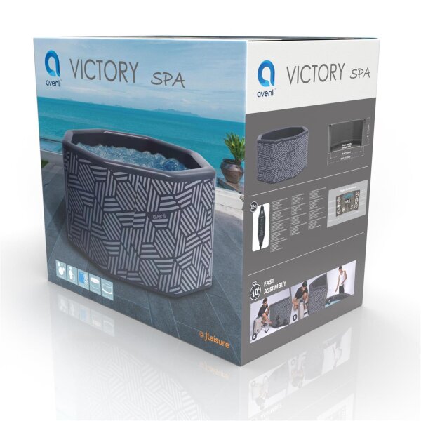 Avenli Premium Selection Victory Spa 172 x 70 cm aufblasbarer Outdoor Whirlpool aus robustem Drop-Stitch