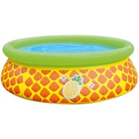 SunClub® Planschbecken 3D Ananas Pool Ø 150 x 41 cm mit aufblasbarem Luftring