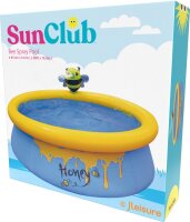 SunClub&reg; Planschbecken Wasserspr&uuml;hender Bienen Pool &Oslash; 150 x 41 cm mit aufblasbarem Luftring