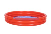 SunClub Planschbecken aufblasbarer 3-Ring Kids Pool Ø 122x25 cm, rot