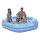 SunClub® Planschbecken aufblasbarer sechseckiger Family Pool mit Sitzen, 223x211x58 cm