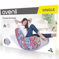 Avenli® aufblasbarer Lounge Sessel / Luftsessel mit Rückenlehne 94x76x76 cm