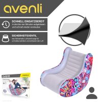 Avenli aufblasbarer Lounge Sessel / Luftsessel mit Rückenlehne 94x76x76 cm