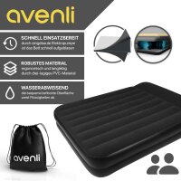 Avenli® selbstaufblasende Luftmatratze / Luftbett  203 x 152 x 46 cm mit eingebauter Pumpe