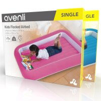 Avenli Kinderluftbett / Luftmatratze aufblasbar für Kinder 2-farbig sortiert (blau, rosa)