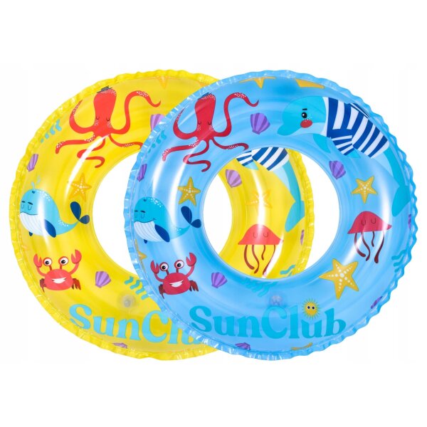 SunClub® Schwimmring Ø 50 cm, 2-fach sortiert, gelb oder blau
