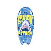 SunClub&reg; Aufblasbarers Surfboard, Hai Design, 100x50 cm