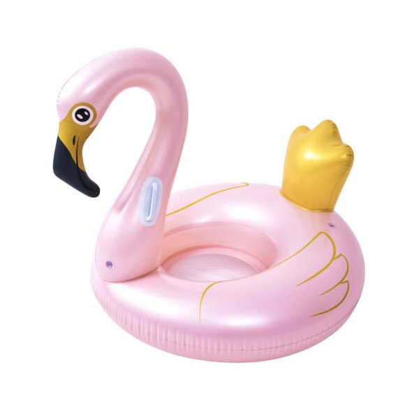 SunClub Aufblasbarer Gold Flamingo, Schwimmtier Ø 115 cm