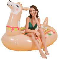 SunClub® Aufblasbares Riesen-Alpaca, Schwimmtier 188x115x100 cm