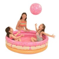 SunClub Planschbecken / Kinder und Babypool 3-Ring Donut Ø 120x30cm