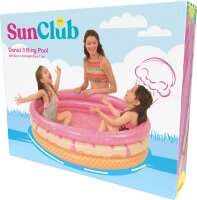 SunClub Planschbecken / Kinder und Babypool 3-Ring Donut Ø 120x30cm