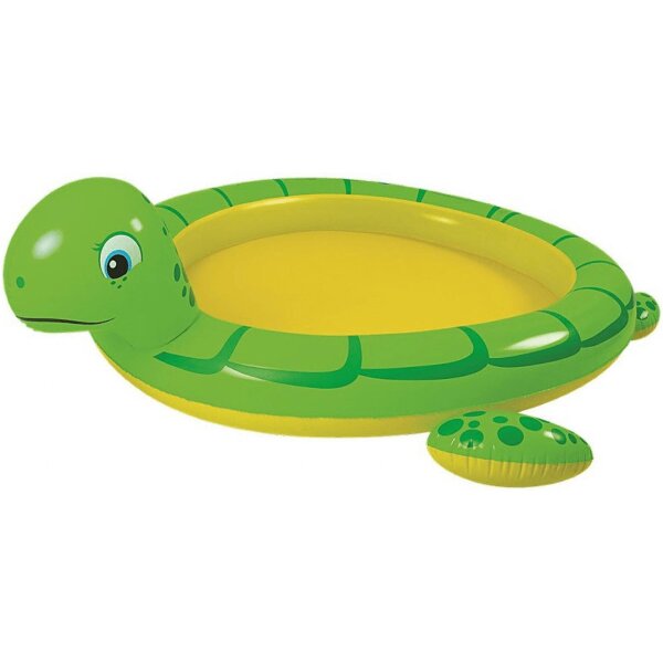 SunClub Planschbecken / Kinderpool Schildkröte mit Wassersprüher Ø 175 x 70cm