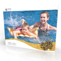 SunClub Luftmatratze / Schwimminsel aufblasbar Muschel gold, 108x70 cm