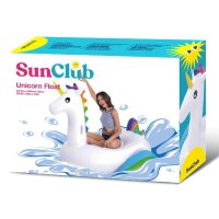 SunClub® Aufblasbares Riesen-Einhorn, Schwimmtier 218x160x120 cm