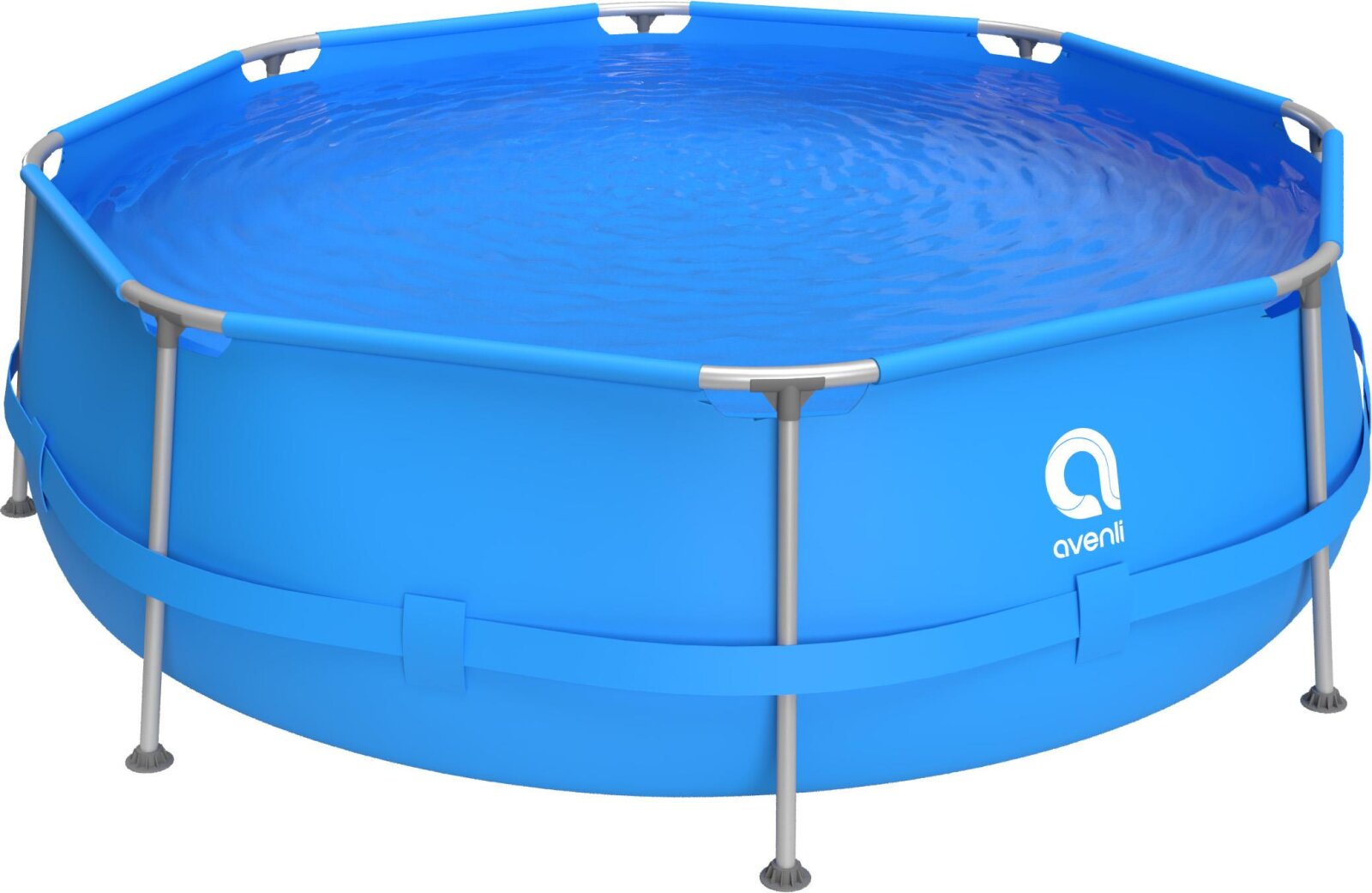 Avenli® Frame Pool 300 x 76 cm, Aufstellpool rund, ohne Pumpe, blau